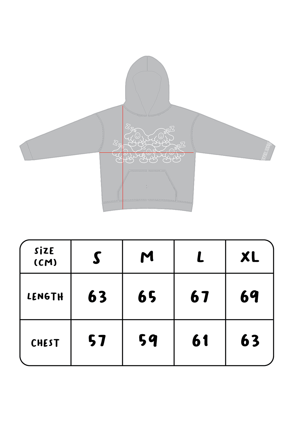 NEVERBEENZZZ HOODIE (GREY)